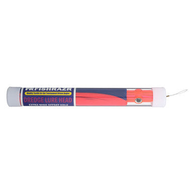 Dredge Lure Head Pink Head, Pink & Blue - Condition:New / Dredge Fishing / Fish Razor. Pink Head with a Pink and Blue Skirt.