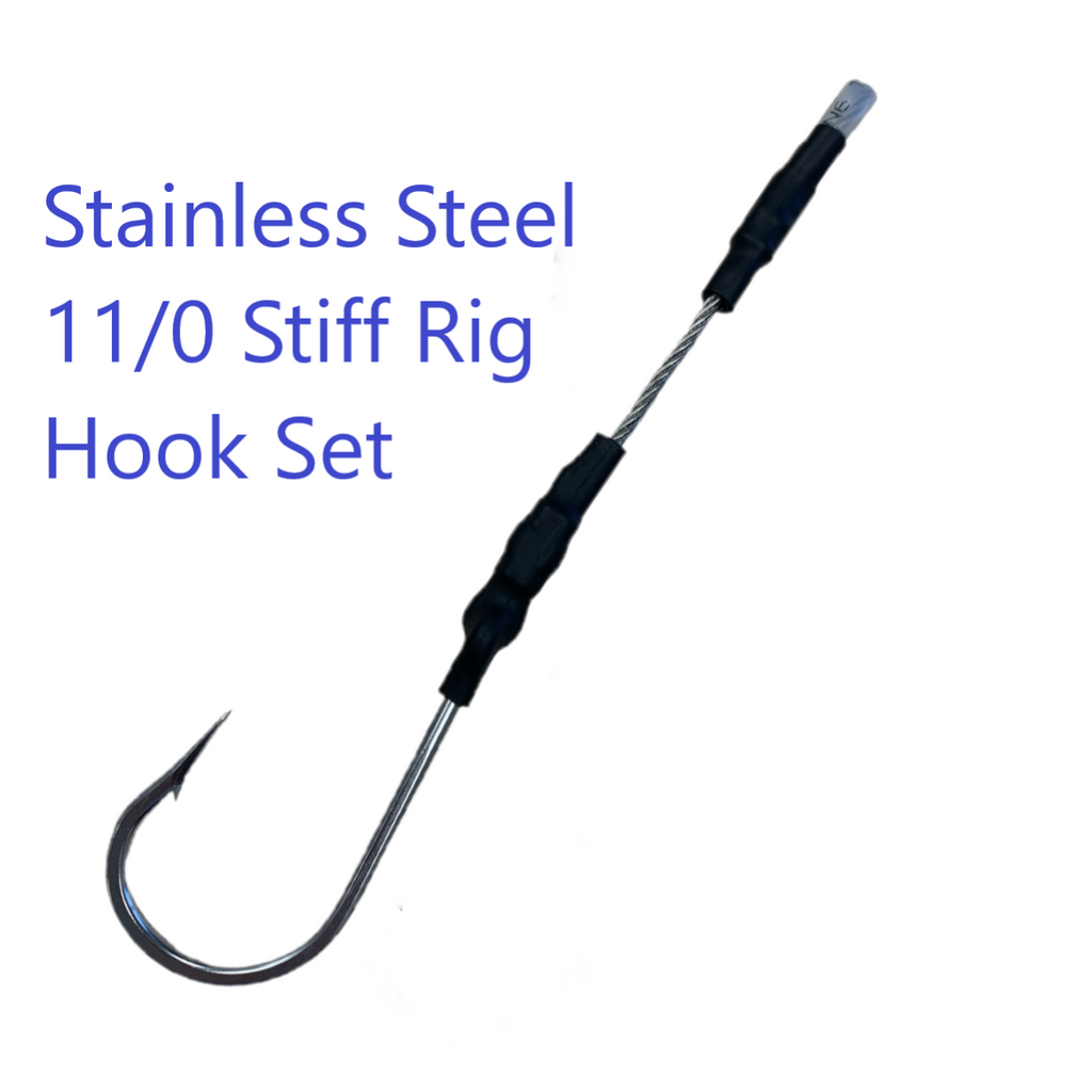Trolling SS Single Hookset - Condition:New. All these SS Trolling Single Hooksets utilize tournament quality stainless 49 Strand 7x7 cable with a stainless trolling hook.
