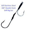 Trolling SS Double 180 Hookset - Condition:New. All these SS Trolling Double Hooksets utilize tournament quality stainless 49 Strand 7x7 cable with ...