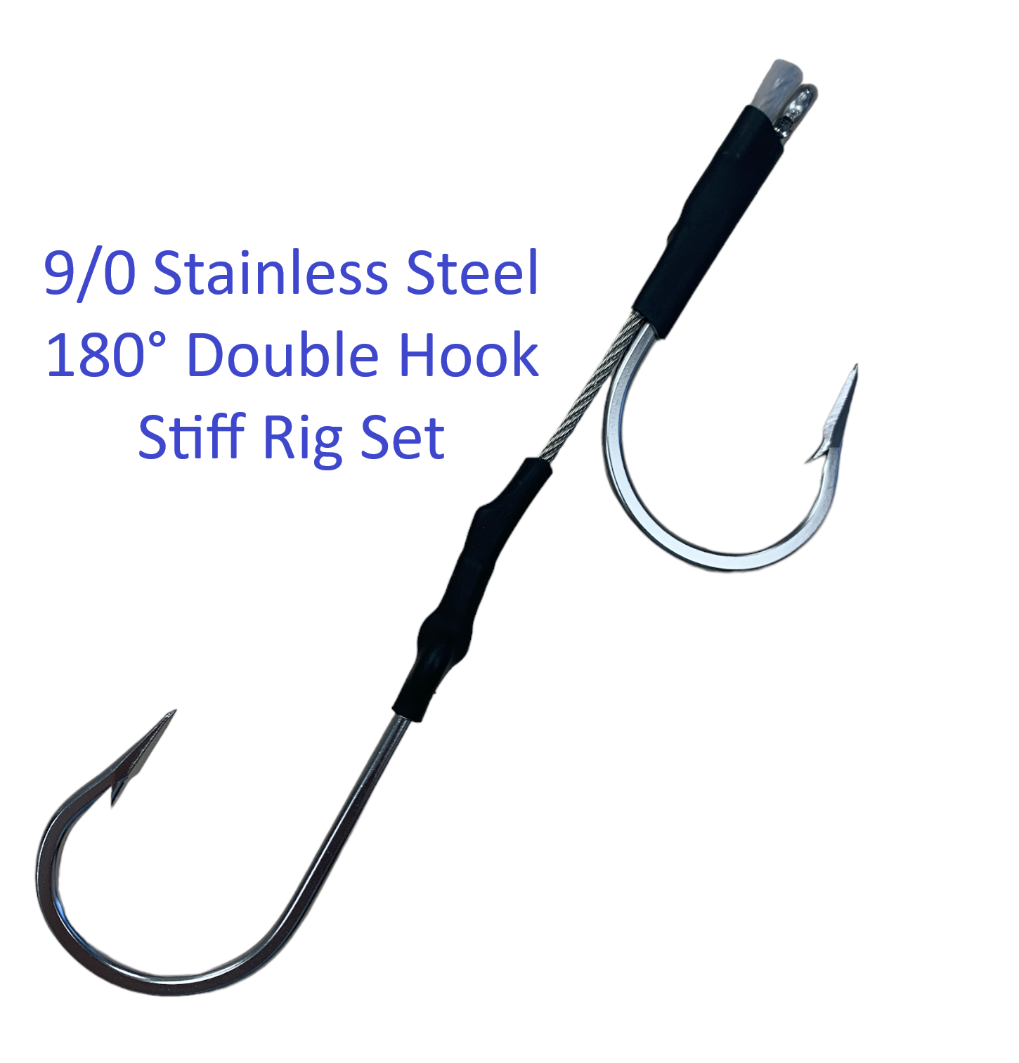 Trolling SS Double 180 Hookset - Condition:New. All these SS Trolling Double Hooksets utilize tournament quality stainless 49 Strand 7x7 cable with ...
