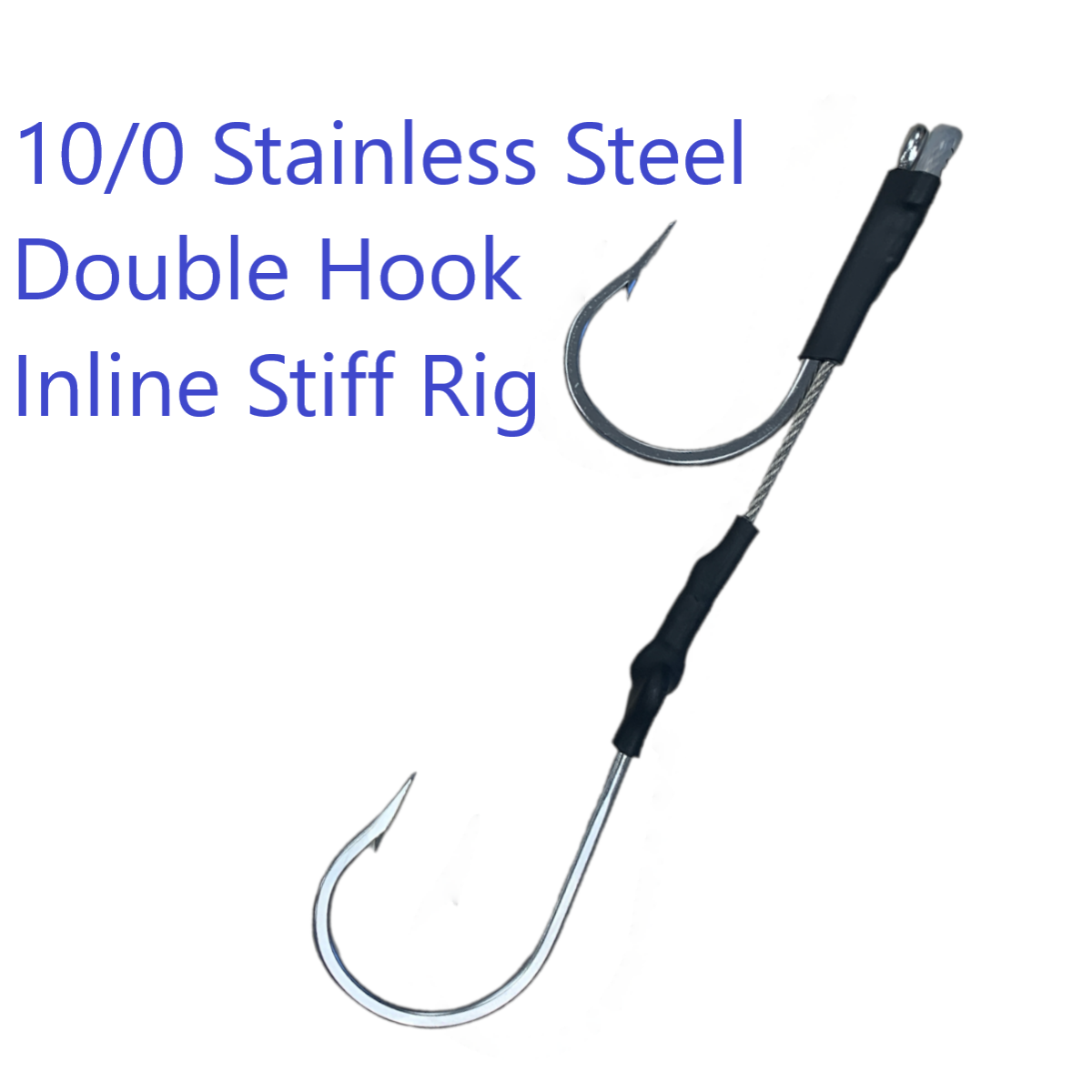 Trolling SS Inline Hookset - Condition:New. All these SS Trolling Double Inline Hooksets utilize tournament quality stainless 49 Strand 7x7 cable with stainless trolling hooks.