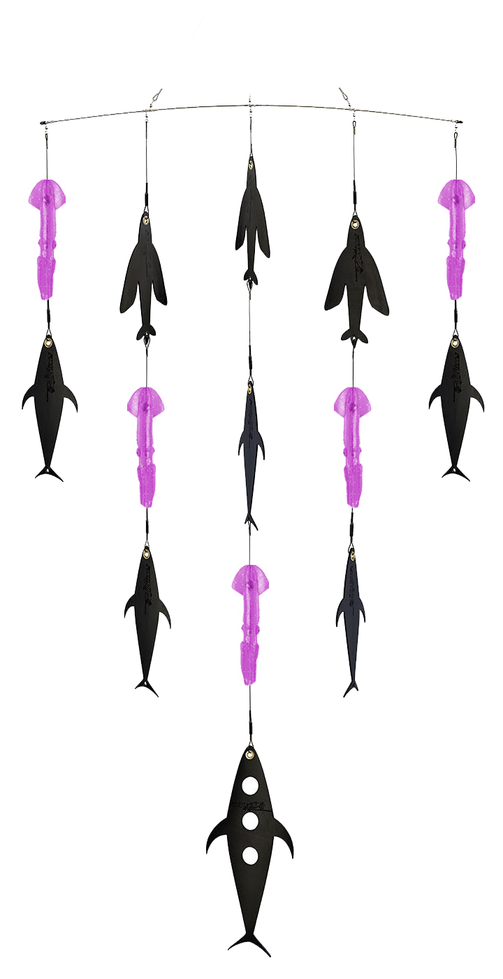 Spreader Bar with FlapZ and Squid - Condition:New / Flapz / flying fish. A premium spreader bar that mixes quality components with proven, effective teaser baits.