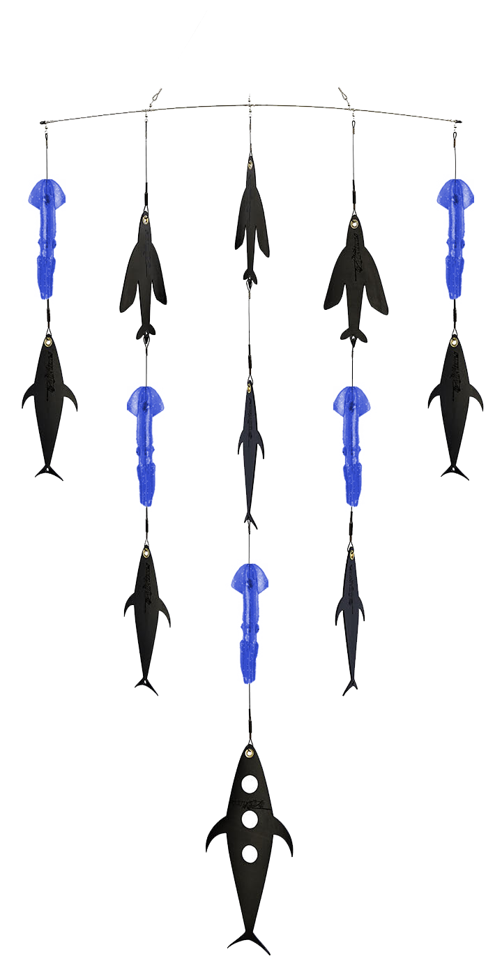 Spreader Bar with FlapZ and Squid - Condition:New / Flapz / flying fish. A premium spreader bar that mixes quality components with proven, effective teaser baits.