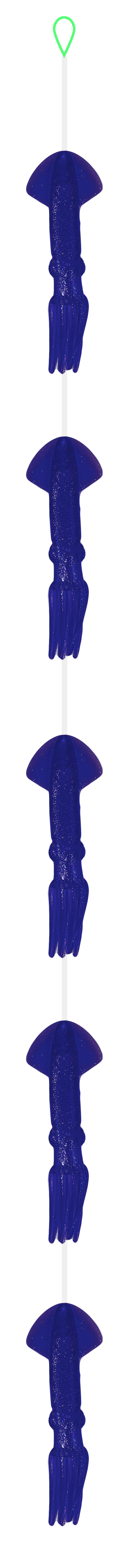 Daisy Chains- 5 Squid - Condition:New / Daisy chain / dolphin teaser. The 5 squid daisy chain is the most used teaser in blue water fishing.