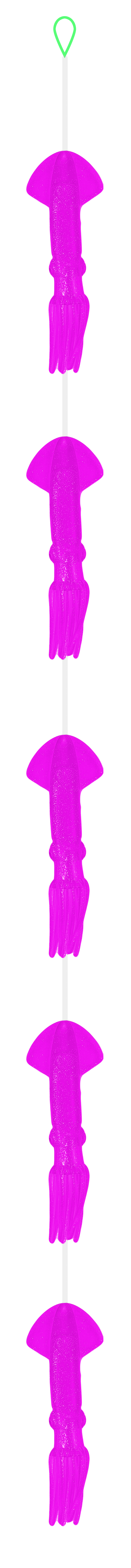 Daisy Chains- 5 Squid - Condition:New / Daisy chain / dolphin teaser. The 5 squid daisy chain is the most used teaser in blue water fishing.