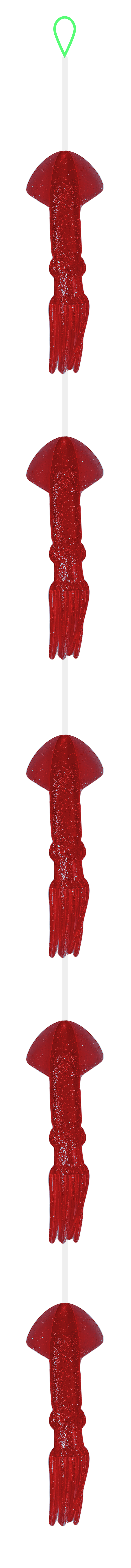 Daisy Chains- 5 Squid - Condition:New / Daisy chain / dolphin teaser. The 5 squid daisy chain is the most used teaser in blue water fishing.
