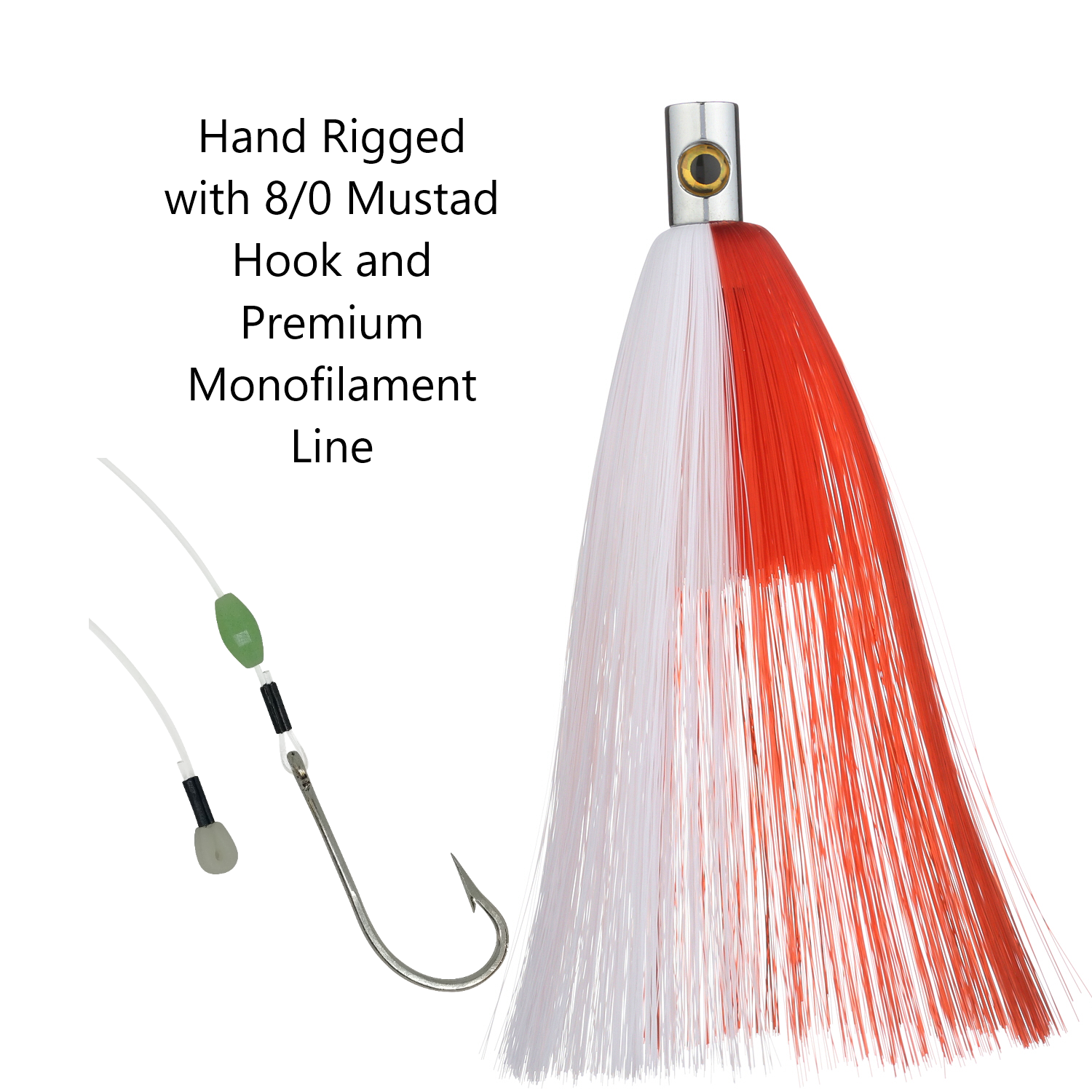 Chrome Catcher Flat Head 6.5" - Condition:New / dolphin / dorado fishing. A smaller version of our chrome catcher Hawaiian Eye lures.