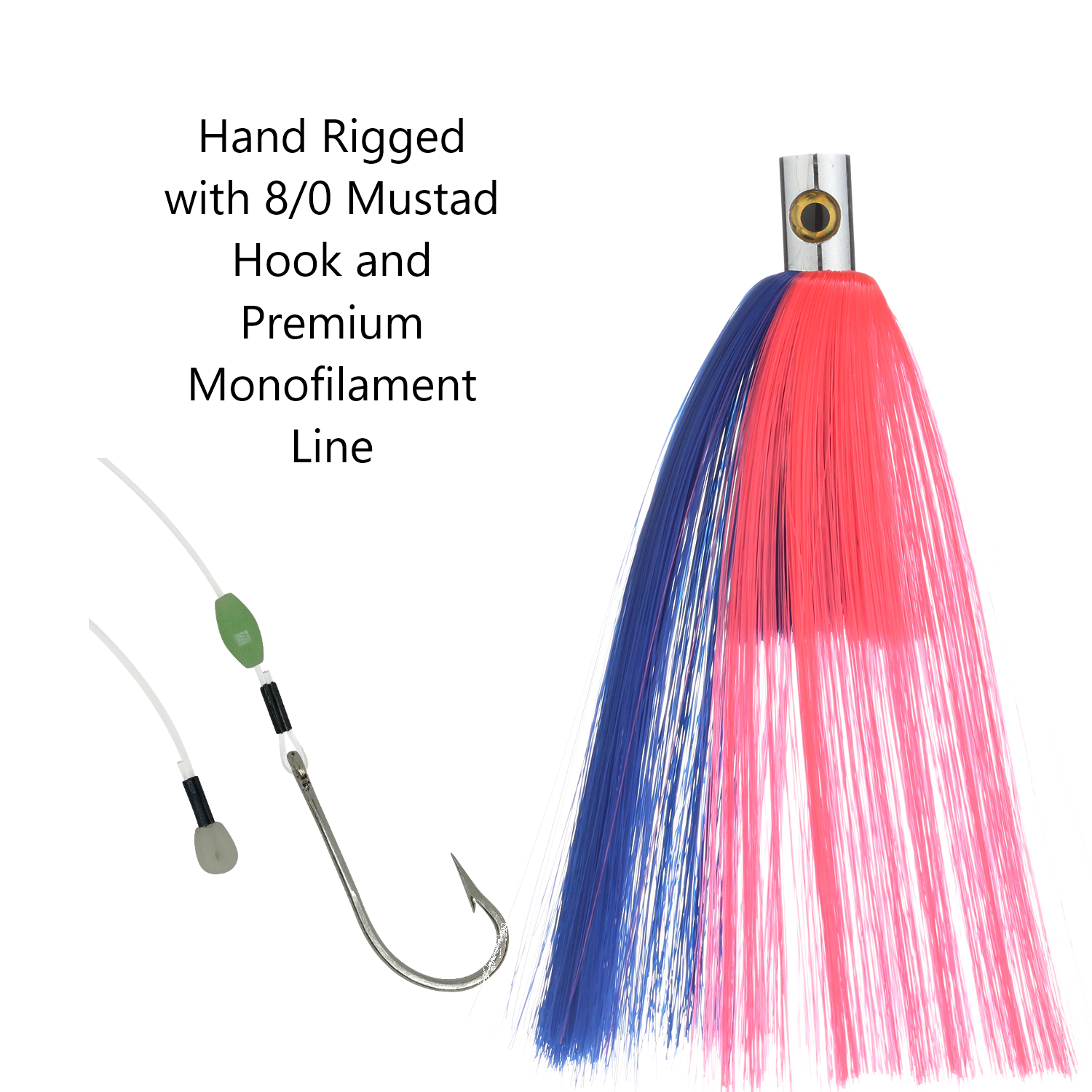 Chrome Catcher Flat Head 6.5" - Condition:New / dolphin / dorado fishing. A smaller version of our chrome catcher Hawaiian Eye lures.