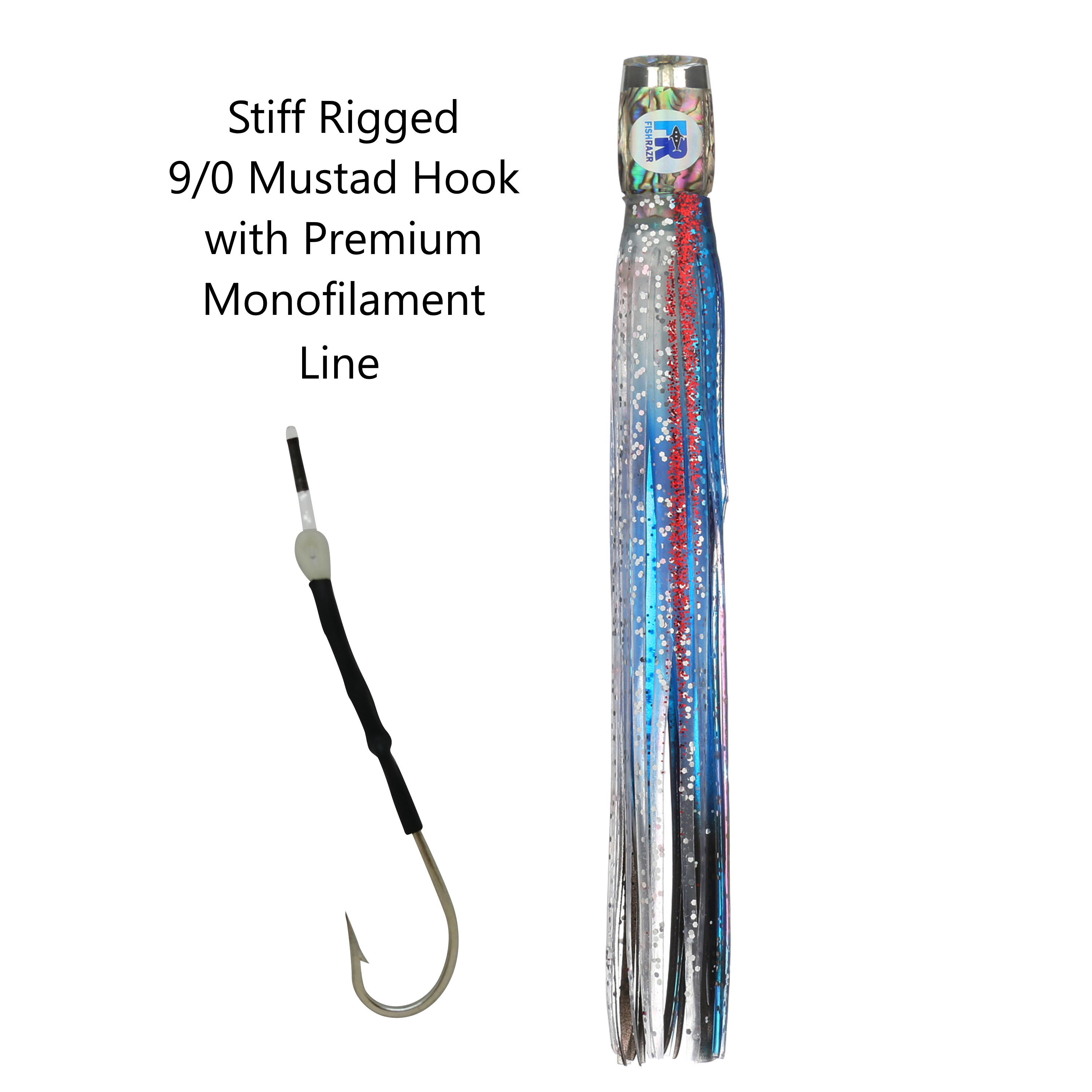 Wabo Cabo 7.5" - Condition:New / dolphin / dorado fishing. Solid Resin Core Head Weighted for trolling speeds Abalone insert for natural color Sparkle flakes i...
