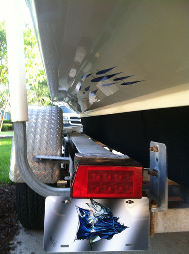 Fish Razr Under Boat Blue Macks 60 Pack - Condition:New / Dredge Fishing / Fish Razor. 6 sheets of 10 Blue Mackeral per sheet.