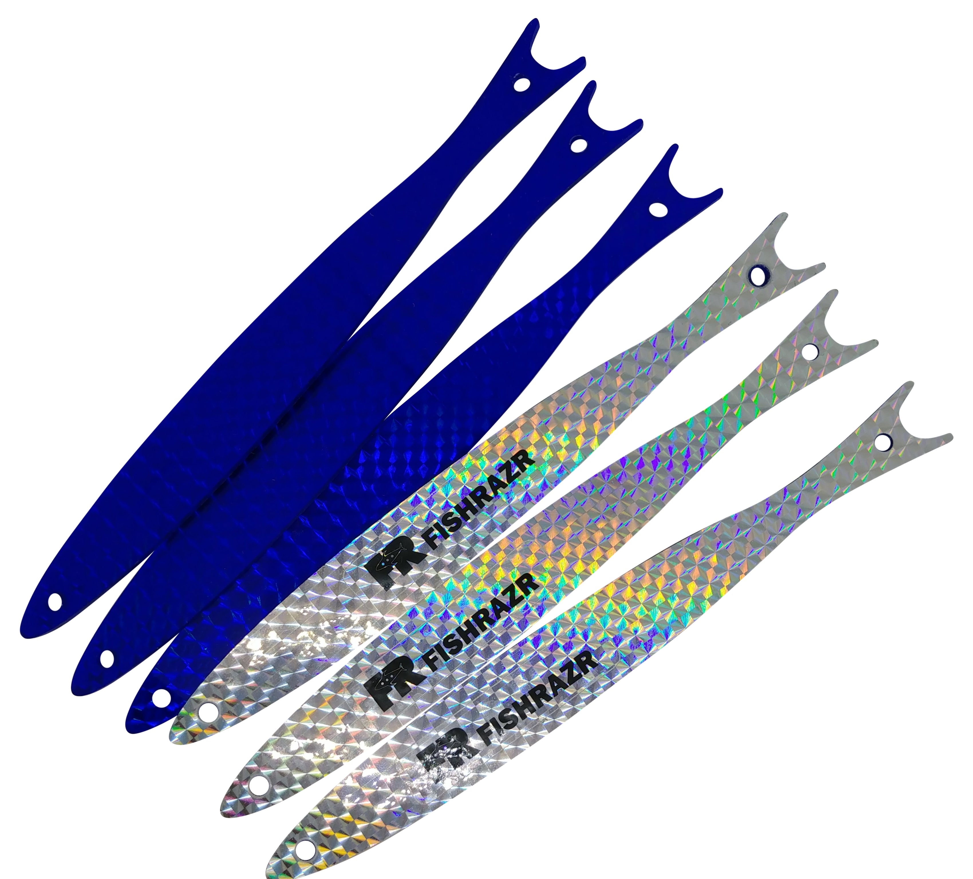 StickZ Thin Teaser Baits (6/pkg) - Condition:New / dredge baits / fire tailz. Fish Sticks are thin, holographic dredge and teaser baits.