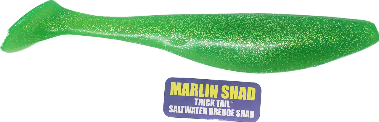 Marlin Dredge Shad- Thick Tail - Condition:New / Dredge Fishing / Fish Razor. The best dredge shads on the market.