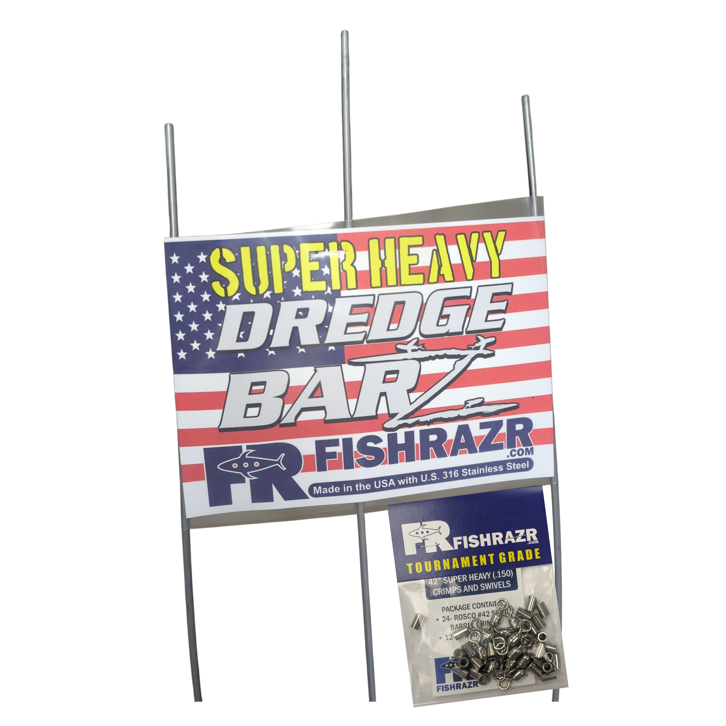Super Heavy Dredge Bar - Condition:New / Dredge Fishing / Fish Razor. The newest dredge bar in the Fish Razr family.