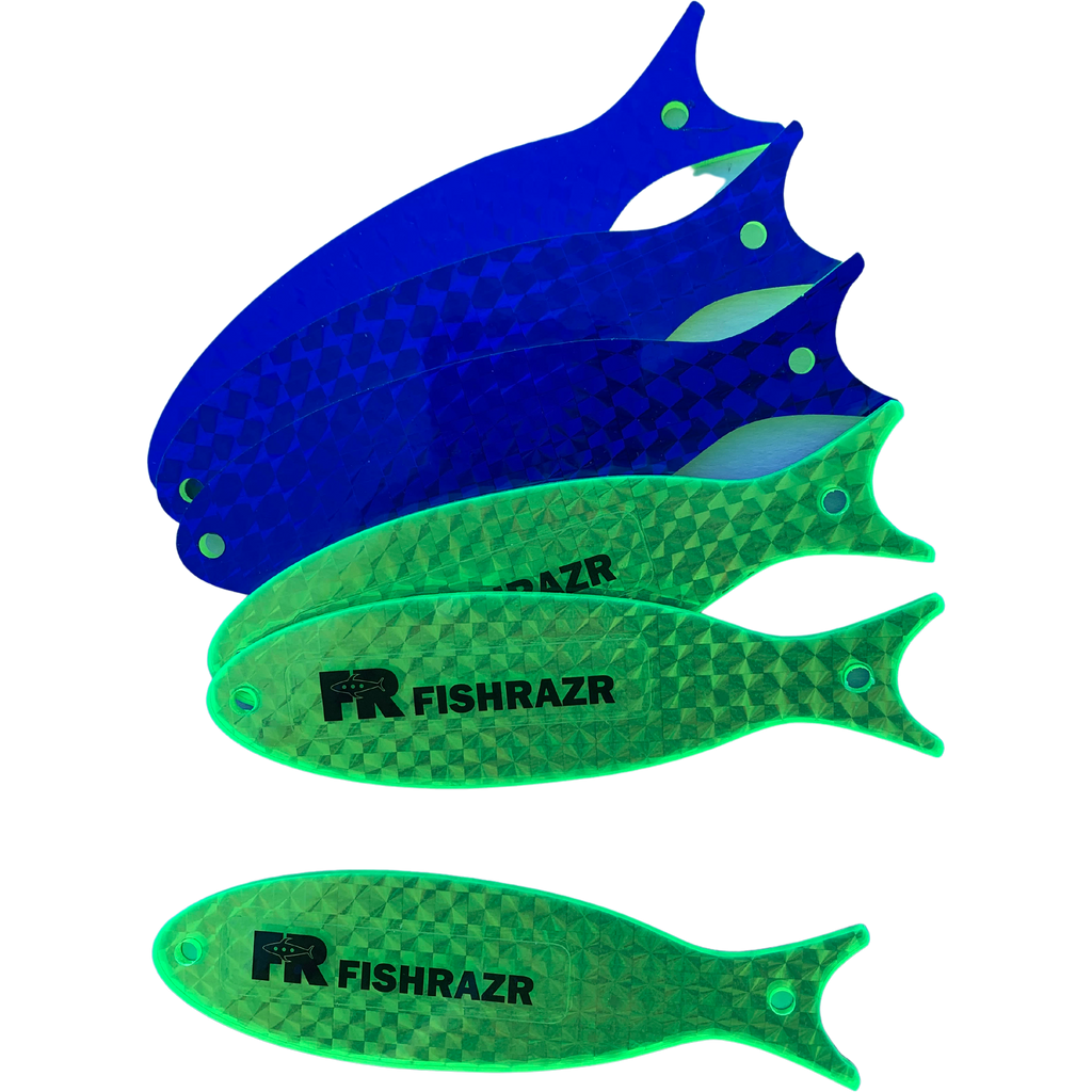 StickZ Mini Teaser Baits (6/pk) - Condition:New / Dredge Fishing / Fish Razor. Fish Sticks are thin, holographic dredge and teaser baits.