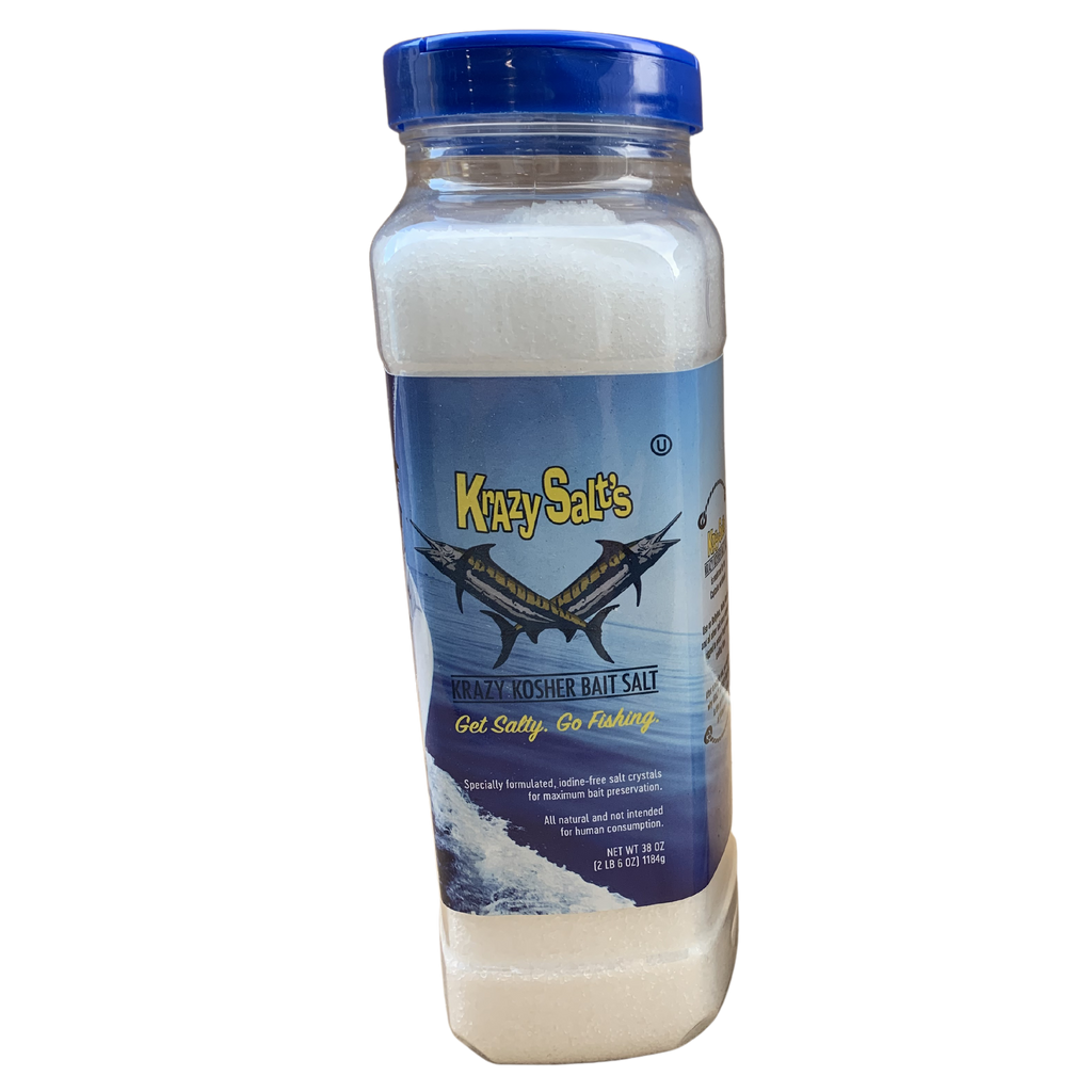 Krazy Salt's Bait Salt or Brine - Condition:New / Dredge Fishing / Fish Razor. Krazy Salt’s bait brine and salt both improve the freshness and overall quality of your bait in different ways.
