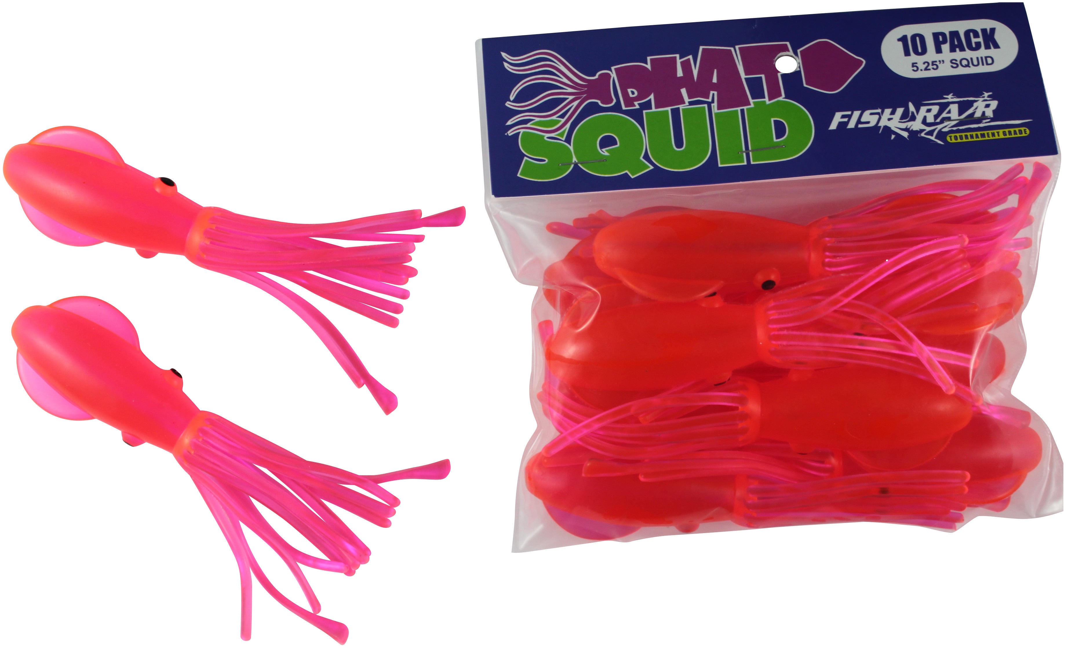 Phat Squid 5.25" 10pk - Condition:New / Dredge Fishing / Fish Razor. Whether rigged for Dolphin and Tuna or chained together for a dredge or spreader bar, these Phat Squ...