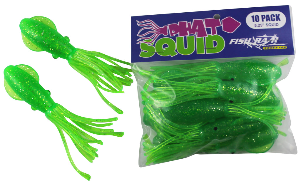 Phat Squid 5.25" 10pk - Condition:New / Dredge Fishing / Fish Razor. Whether rigged for Dolphin and Tuna or chained together for a dredge or spreader bar, these Phat Squ...