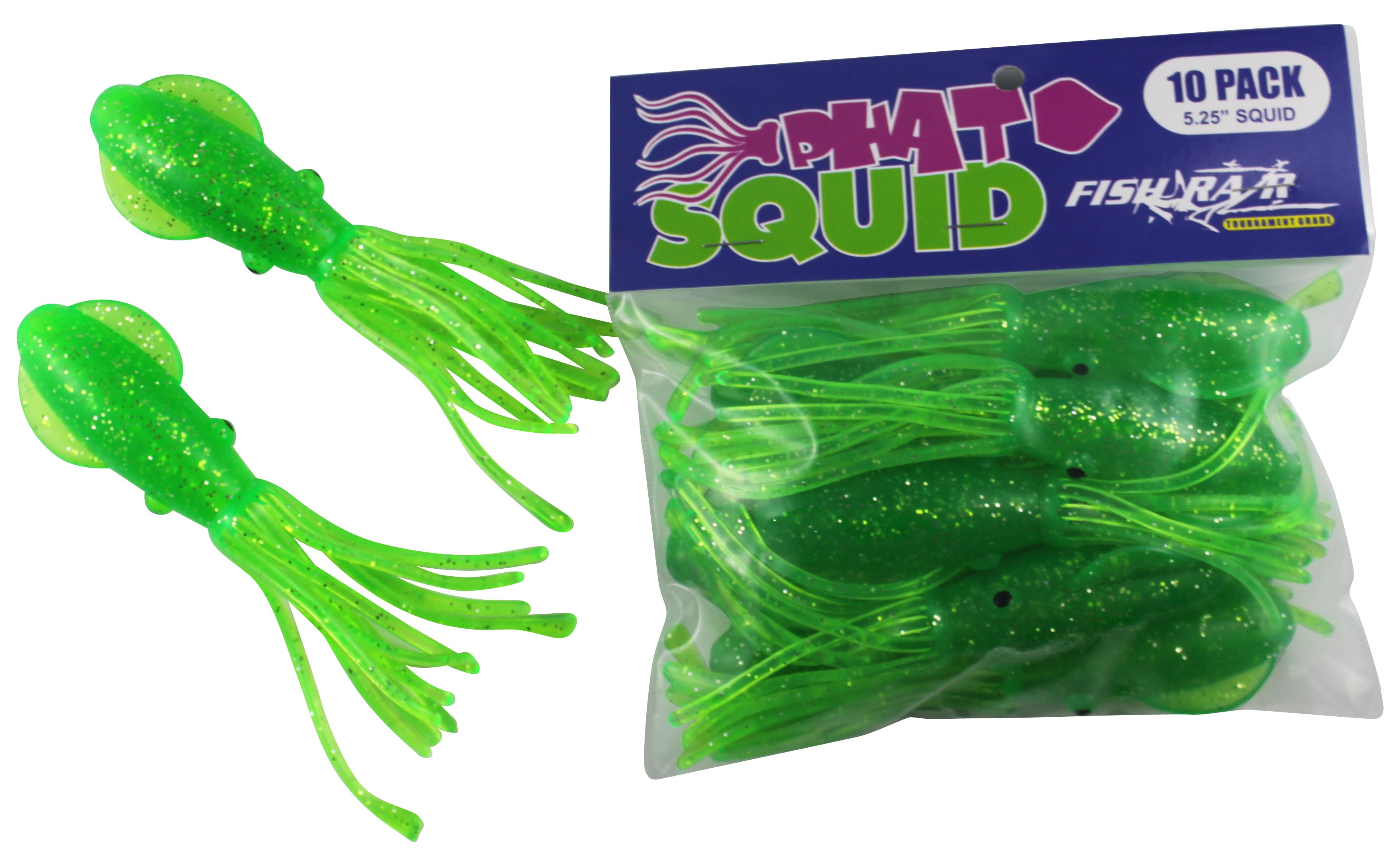 Phat Squid 5.25" 10pk - Condition:New / Dredge Fishing / Fish Razor. Whether rigged for Dolphin and Tuna or chained together for a dredge or spreader bar, these Phat Squ...