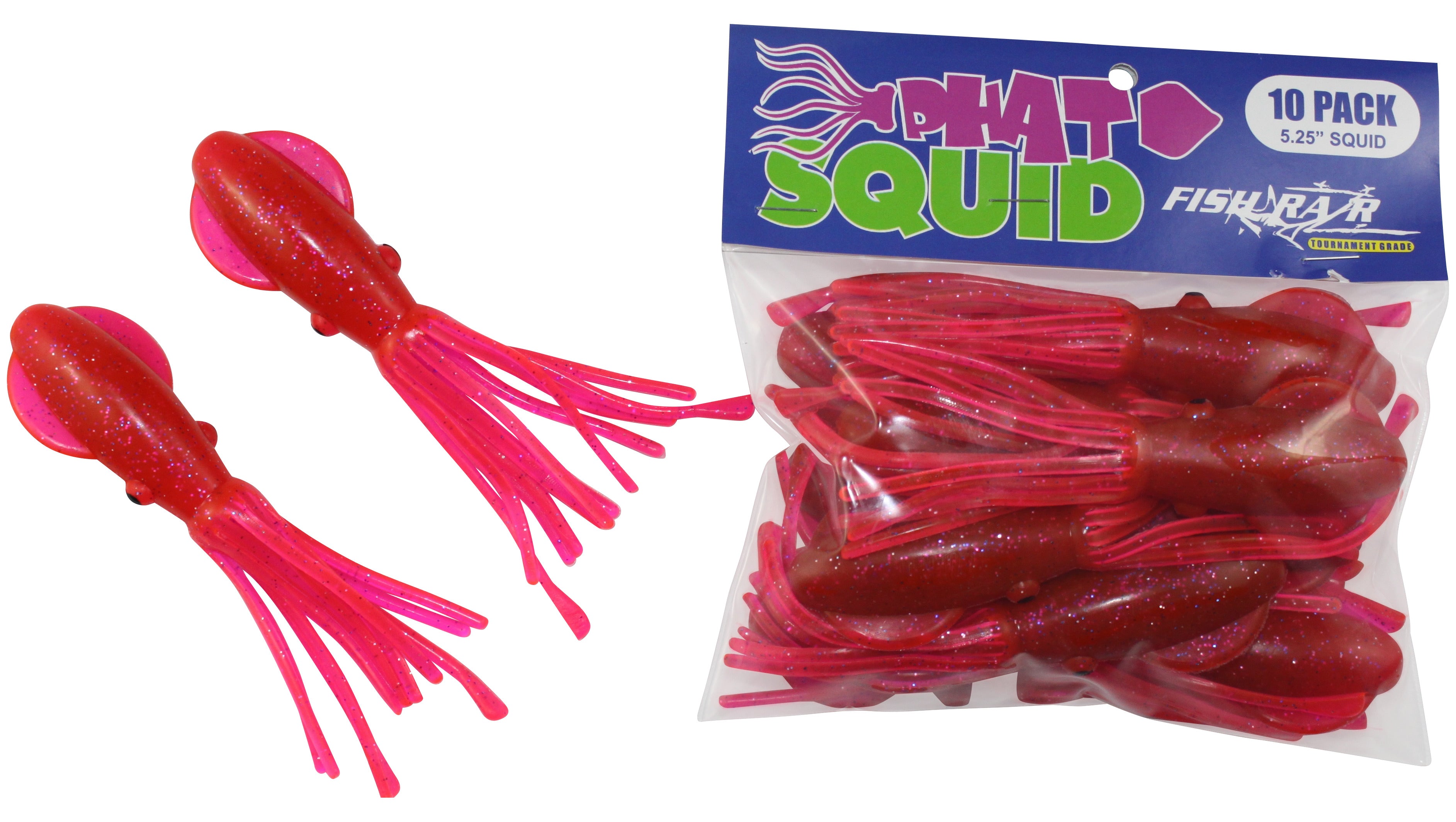 Phat Squid 5.25" 10pk - Condition:New / Dredge Fishing / Fish Razor. Whether rigged for Dolphin and Tuna or chained together for a dredge or spreader bar, these Phat Squ...