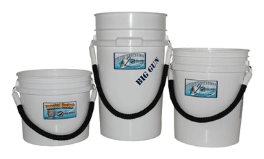 7 Gallon "Big Gun"  Rope Handle Bucket - Condition:New. Introducing the 7 Gallon rope handle bucket BIG GUN™!! Top Shelf Marine Products takes the rope hand...