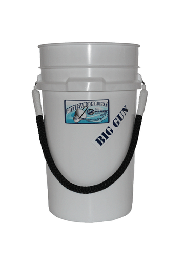 7 Gallon "Big Gun"  Rope Handle Bucket - Condition:New. Introducing the 7 Gallon rope handle bucket BIG GUN™!! Top Shelf Marine Products takes the rope hand...