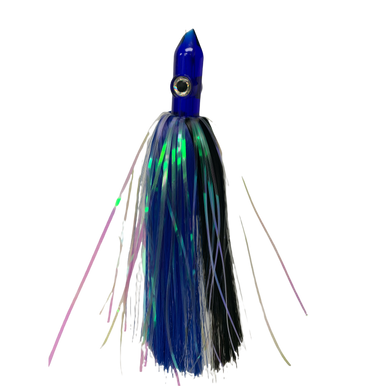 Dredge Lure Head Blue Head Blue/Black w Mylar - Condition:New / Dredge Fishing / Fish Razor. This Dredge head has a Blue Head with Blue and Black nylon "hair" and Mylar strips for more flash.