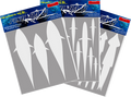 Stencils 18" Squid 8 Sheets - Condition:New / Dredge Fishing / Fish Razor. All pelagic fish love squid.