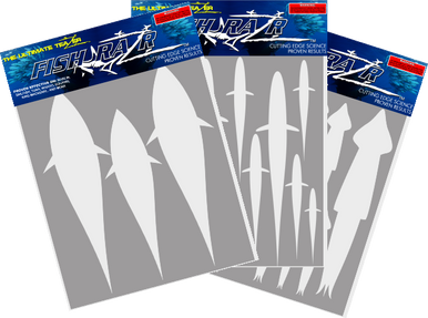 Stencils 24" Squid 5 Sheets - Condition:New / Dredge Fishing / Fish Razor. Big squid attract big fish.