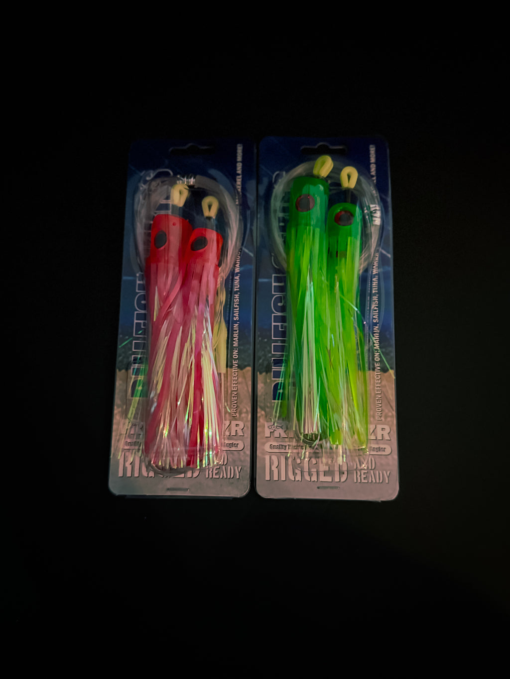 Fish Razr Sailfish Slammer – Pre-Rigged 2-Pack - Condition:New. Take the guesswork out of your spread with the Fish Razr Sailfish Slammer 2-Pack.