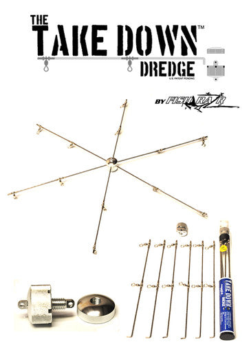 Take Down Dredge - Condition:New / Dredge Fishing / Fish Razor. Light weight patented head allows the bar to be taken apart in seconds for easy storage, rigged or unrigged.