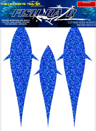 Fish Razr Under Boat Blue Bonita 6 Sheets - Condition:New / Dredge Fishing / Fish Razor. 6 Sheets of Silver Bonita.