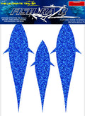Fish Razr Under Boat Blue Bonita 6 Sheets - Condition:New / Dredge Fishing / Fish Razor. 6 Sheets of Silver Bonita.