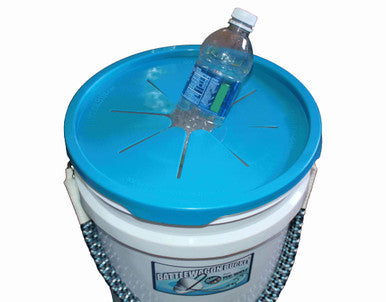 Battlewagon Bucket Litter Lid - Condition:New. 12 1/2 inch diameter lid that will fit most 3.