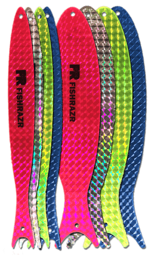 StickZ Large Teaser Baits - (6/pkg) - Condition:New / dredge baits / fire tailz. Fish Sticks are thin, holographic dredge and teaser baits.